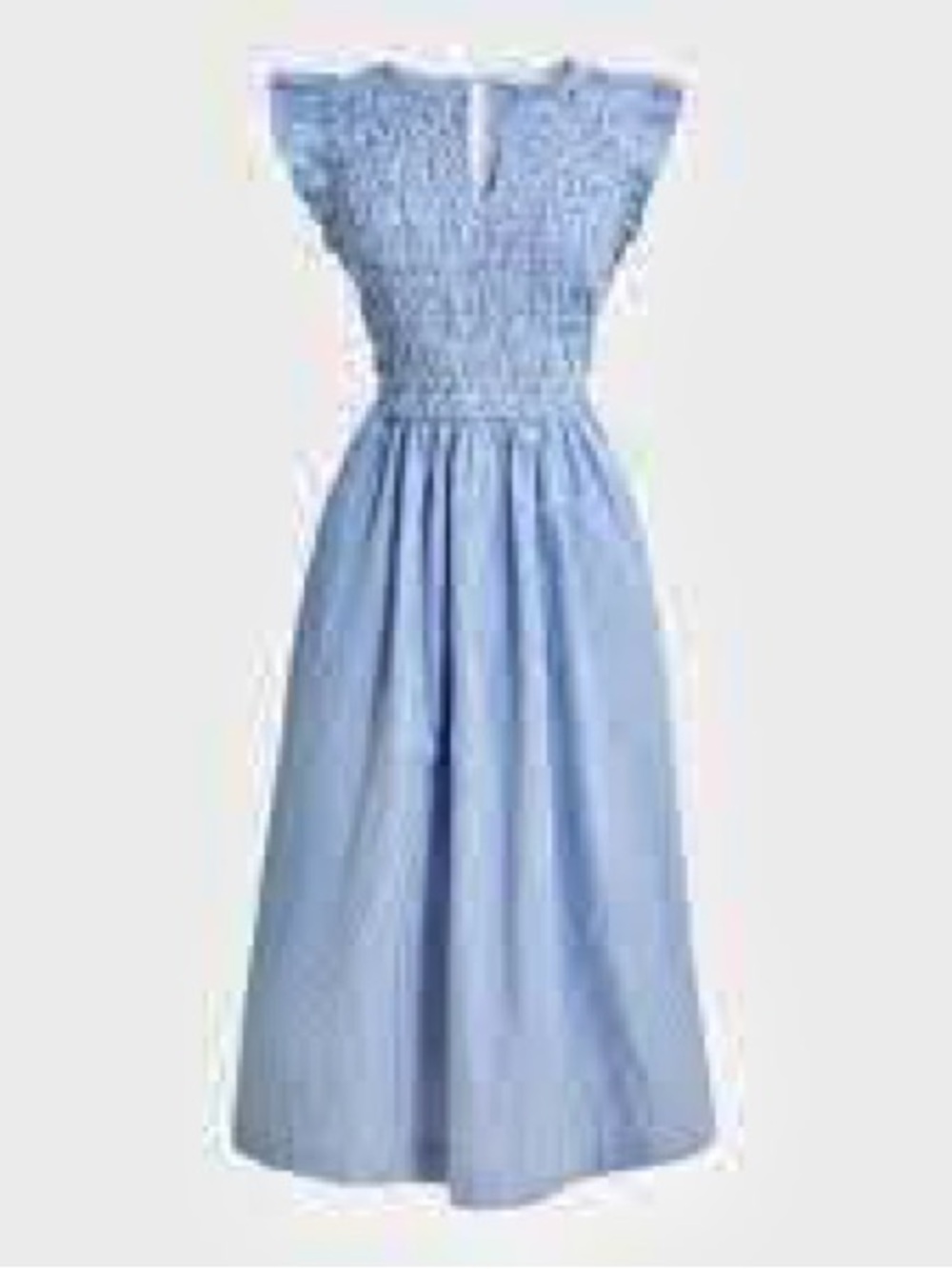 J Crew Smocked Flutter sleeve midi dress